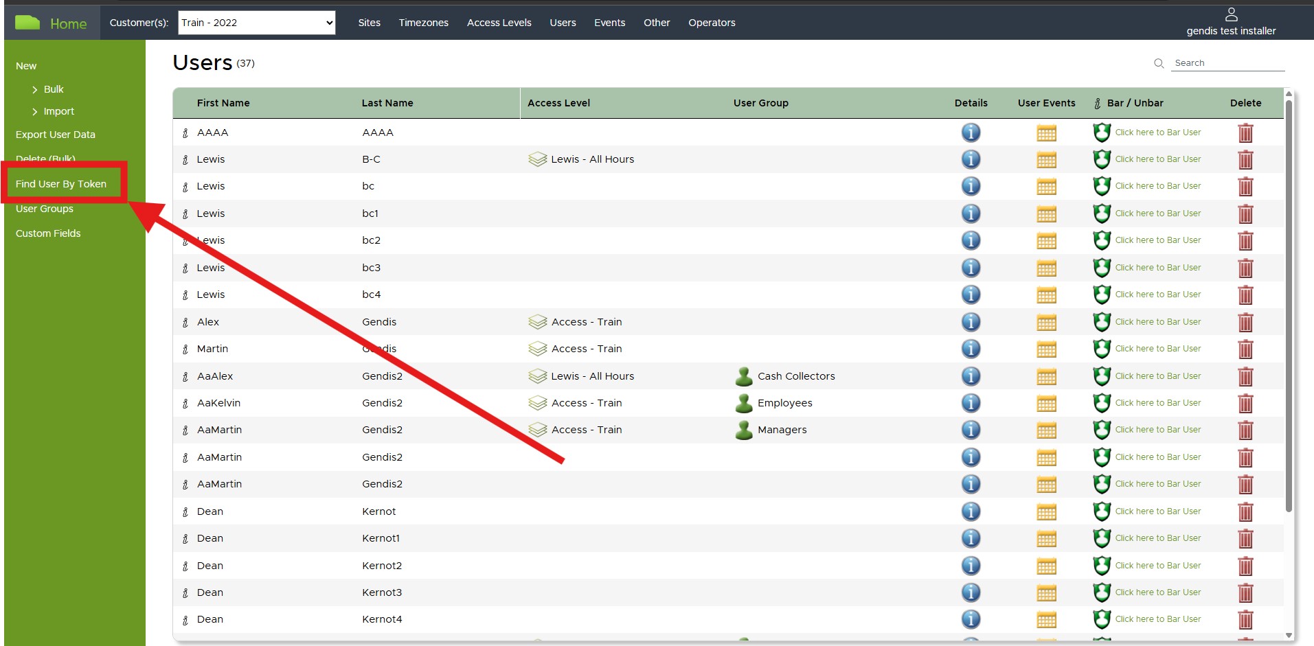 Find User By Token Link